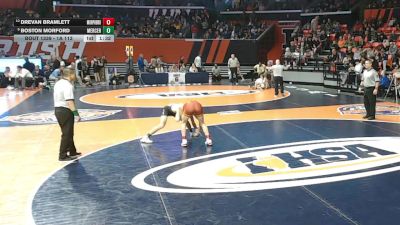 1A 113 lbs Cons. Semi - Boston Morford, Aledo (Mercer County) vs Drevan Bramlett, Murphysboro