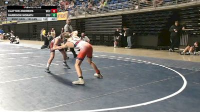 125 lbs Consy 1 - Clayton Andrews, West Perry vs Harrison Morath, State College