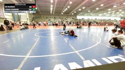 120 lbs Rr Rnd 2 - MJ Hileman, Indiana Outlaws White vs Logan Johnson, CentralMD Blue