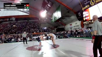 4A 144 lbs 3rd Place Match - Clancy Harris, Marsh Valley vs Logan Marshall, Snake River