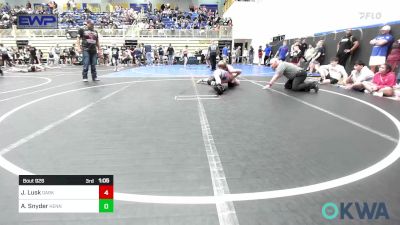 76 lbs Semifinal - Kroy Wolfe, Blackwell Wrestling Club vs Ryder Smith, HBT Grapplers