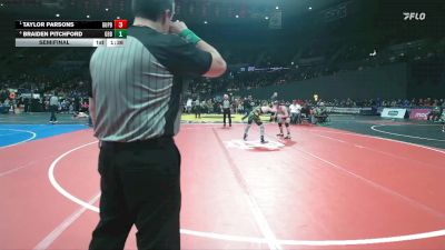 2A/1A Boys 132 Semifinal - Taylor Parsons, Grant Union / Prairie City Boys vs Braiden Pitchford, Gold Beach Boys