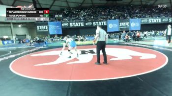 Girls 3A 135 lbs Champ. Round 1 - Sofia Rodriguez Vazquez, Meadowdale (Girls) vs Paige Powers, Peninsula (Girls)