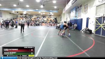 160 lbs Cons. Round 2 - Chris Gutierrez, Yucaipa vs Isaiah Burney, Fountain Valley