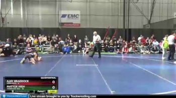 100 lbs Quarterfinals (8 Team) - Ajay Braddock, Iowa Gold vs Mattox High, Tennessee Red
