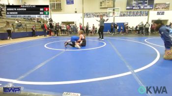 82 lbs Rr Rnd 3 - Addilyn Ashton, Bartlesville Wrestling Club vs AJ Minor, Woodland Wrestling Club