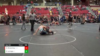 150 lbs Semifinal - Dodge Browning, Oz Trojan Wrestling Club vs Dominick Larraga, Shelton Elite