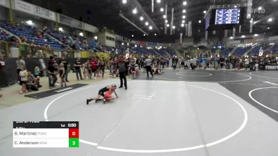 54 lbs Quarterfinal - Bambino Martinez, Pomona Elite vs Caden Anderson, Arvada West