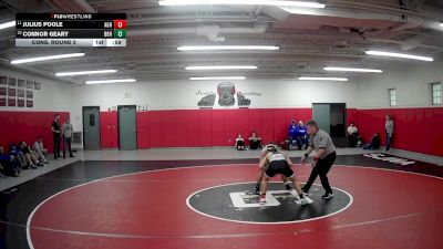 133 lbs Cons. Round 2 - Julius Poole, Albert Gallatin Hs vs Connor Geary, Berlin Brothersvalley Hs