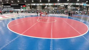 130 lbs Cons. Round 4 - Citori Edwards, Winner Youth Wrestling vs Ava Harbin, Dickinson Wrestling Club