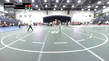 174 lbs Champ. Round 1 - Cole Hivnor, Mt. Olive vs Thomas Karlo, Cumberland (Tenn.)