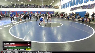 126 lbs Cons. Round 2 - Carter Newby, Coeur D Alene vs Conner Brown, Sandpoint