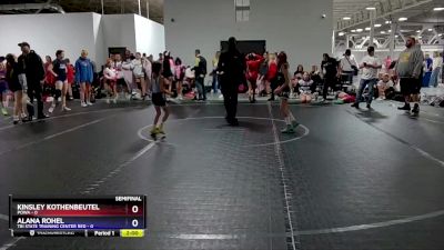 50 lbs Semis & 1st Wrestleback (8 Team) - Kinsley Kothenbeutel, POWA vs Alana Rohel, Tri State Training Center Red