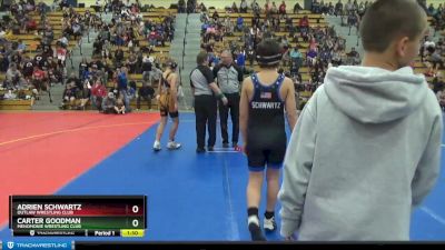 110 lbs Cons. Round 2 - Carter Goodman, Menomonie Wrestling Club vs Adrien Schwartz, Outlaw Wrestling Club