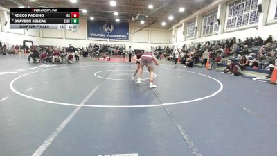 190 lbs Quarterfinal - Rocco Paolino, Bristol Central vs Brayden Soleau, East Lyme/Norwich Tech