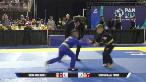 Tiago Carazzai Thayer vs Ryder Kaden Lentz 2025 Pan Kids Jiu-Jitsu IBJJF Championship