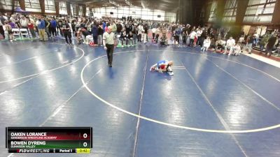 45 lbs 3rd Place Match - Bowen Dyreng, Gunnison Valley vs Oaken Lorance, Sanderson Wrestling Academy