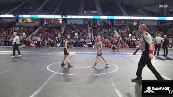 75 lbs Quarterfinal - Scarlett Willis, Team Lightning Wrestling Club vs Emma Kirk, Slyfox