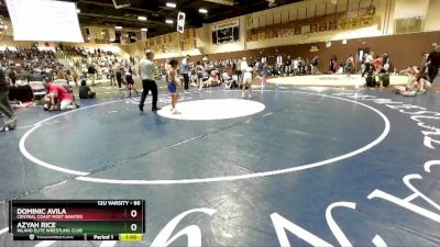 86 lbs Round 3 - Azyah Rice, Inland Elite Wrestling Club vs Dominic Avila, Central Coast Most Wanted