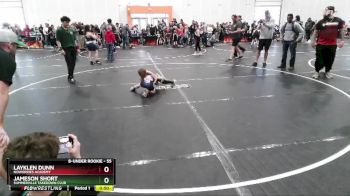 55 lbs Quarterfinal - Layklen Dunn, NoWorries Academy vs Jameson Short, Summerville Takedown Club