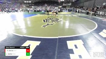 1A 106 lbs Cons. Round 2 - Xzavier Garza, Wapato vs Levi Vetter, Freeman