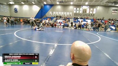 115 lbs Cons. Round 3 - Alexzys Zorn, Fremont Wrestling Club vs Gracie Gardiner, Uintah Jr High Wrestling