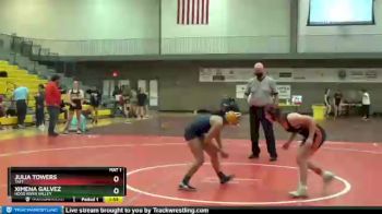 110 lbs 1st Place Match - Julia Towers, Taft vs Ximena Galvez, Hood River Valley