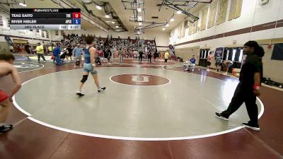 144 lbs 3rd Place - Teag Saito, The Academy WC vs River Hibler, Apex