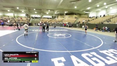 100 lbs Champ. Round 2 - Luca Galletta, Team Clay vs Neil Hatcher, Seymour Youth Wrestling