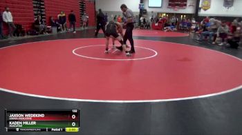 132 lbs Round 3 - Jaxson Wedekind, Louisa-Muscatine vs Kaden Miller, Muscatine