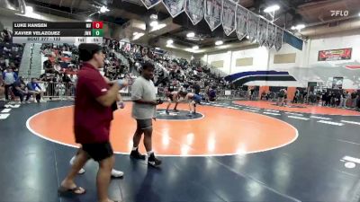 132 lbs Cons. Round 2 - Luke Hansen, Mission Viejo vs Xavier Velazquez, JW North