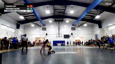 JH 113 lbs 1st Place Match - Brayden Collins, St. Martin JH vs Karson Judy, DIberville JH