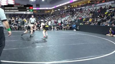 120 lbs Quarterfinal - Ayden Swedberg, Indianola vs Chasyn Newton, Bettendorf