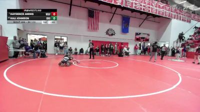 JH 110 lbs Cons. Round 1 - Kaydence Andes, WEATHERFORD vs Kali Johnson, CHICKASHA