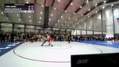 Junior Boys FS - 285 lbs Champ. Round 2 - Ezra Cremo, CA vs Derrick Wheeler Jr, WA