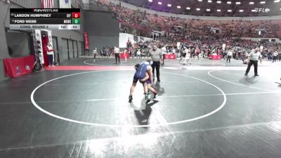 105 lbs Cons. Round 5 - Landon Humphrey, Sheboygan Falls Falcons vs Ford Webb, Nicolet Knights Wrestling Club