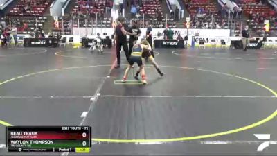 72 lbs Cons. Round 4 - Beau Traub, Algonac Mat Rats vs Waylon Thompson, Tri County WC