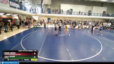 125 lbs Cons. Semi - Cole Sharp, Uintah vs Hawk Grow, Champions Wrestling Club