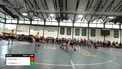 85-93 lbs Cons. Round 3 - Javier Salas Iii, Bulldog Premier Wrestling Club vs Isaac Showalter, Backyard Brawlers - Midwest