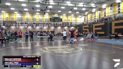 113 lbs Round 3 - Dallas Canoyer, Moen Wrestling Academy vs Mitchell Pins, Dubuque Wrestling Club