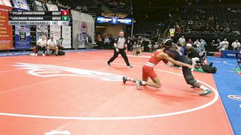 132 Class 3 lbs Cons. Round 3 - Locardo Mwamba, Northeast (Kansas City) vs Tyler Christensen, Webb City