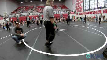 37 lbs Quarterfinal - Sadie Beavers, Harrah Little League Wrestling vs Stetson Seeley, Cushing