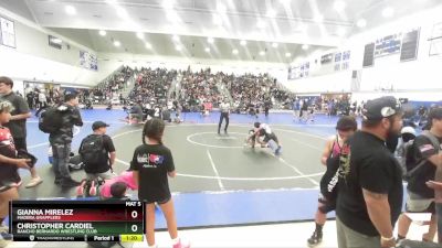 87 lbs Round 1 - Christopher Cardiel, Rancho Bernardo Wrestling Club vs Gianna Mirelez, Madera Grapplers