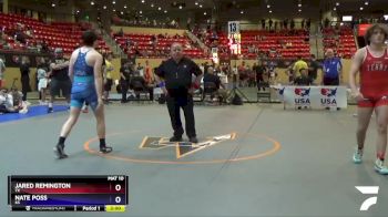 170 lbs Quarterfinal - Jared Remington, TX vs Nate Poss, KS