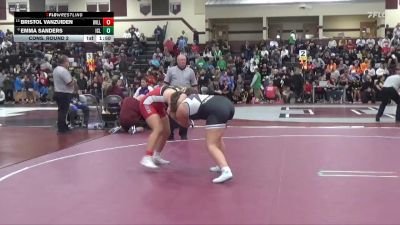 190 lbs Cons. Round 2 - Emma Sanders, Iowa City Liberty vs Bristol VanZuiden, Williamsburg