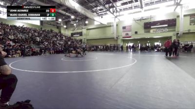 132 lbs Semifinal - John Alvarez, SAN FERNANDO vs Marc-Daniel Jumanan, CANOGA PARK