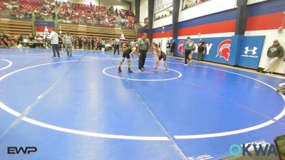 67-73 lbs Rr Rnd 3 - Maggie Bowman, Team Tulsa Wrestling Club vs Hollis Federico, Muskogee Rougher Youth Wrestling