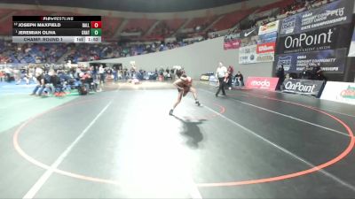 5A Boys 120 lbs Champ. Round 1 - Jeremiah Oliva, Crater Boys vs Joseph Maxfield, Dallas Boys