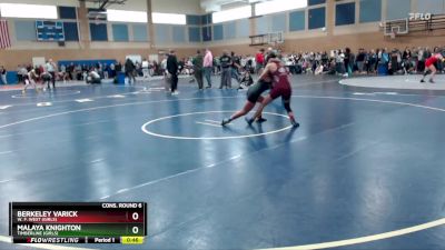 120lbs Cons. Round 6 - Berkeley Varick, W. F. West (Girls) vs Malaya Knighton, Timberline (Girls)