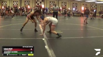 130 lbs 1st Place Match - Cole Rose, Princeton WC vs Santino Alvaro, California